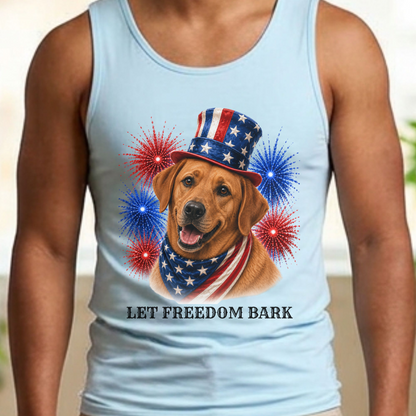 Patriotic Fox Red Lab Tank Top