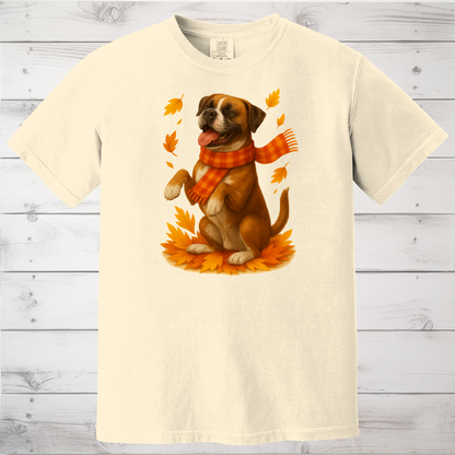 Boxer Sweater, Dog Lover Fall Apparel, Cozy Autumn Gift, Cute Pet T-shirt, Autumn Dog Fashion