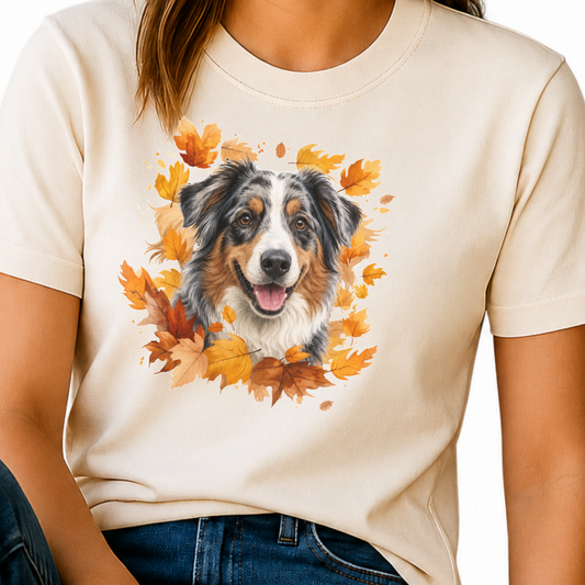 Australian Shepherd Autumn Sweatshirt, Cozy Fall Dog Sweater, Dog Lover Apparel, Cute Autumn Dog Tee, Gift for Dog Lovers