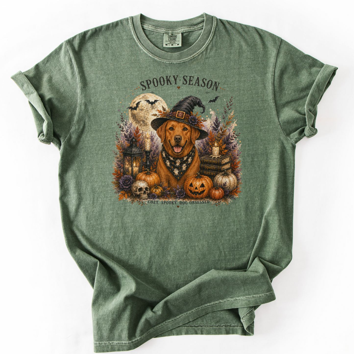 Fox Red Lab Spooky Season Dog Mom Halloween Shirt