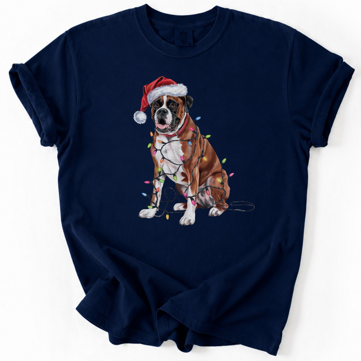Christmas Boxer Shirt, Christmas Lights Dog Tee, Christmas Dog Tee, Boxer Mom Tshirt, Gift for Dog Lover, Boxer