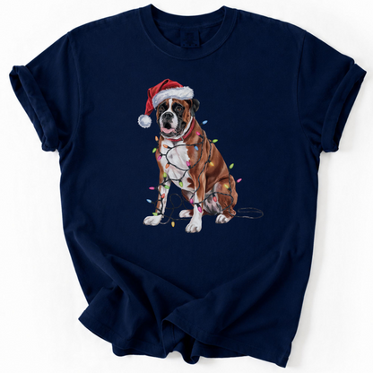 Christmas Boxer Shirt, Christmas Lights Dog Tee, Christmas Dog Tee, Boxer Mom Tshirt, Gift for Dog Lover, Boxer