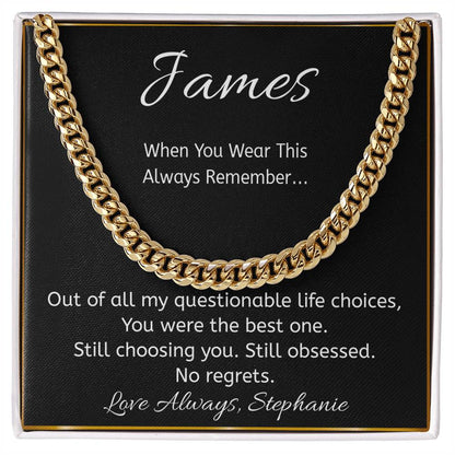 Funny Personalized Message Card Necklace – “Questionable Life Choice” Gift