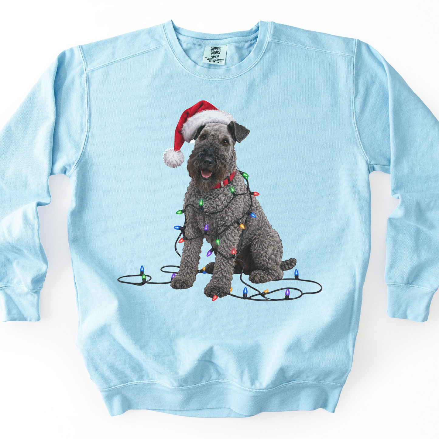 Kerry Blue Terrier Christmas Lights Sweatshirt