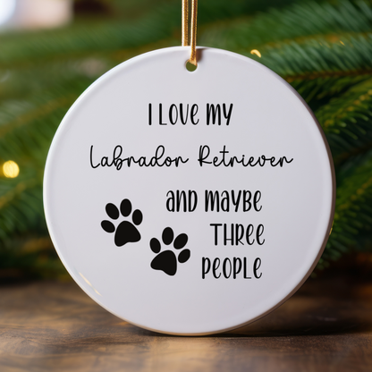 Labrador Retriever Ornament, Dog Lover Gift, Pet Ornament, Pet Lover Gift, Puppy Love Gift, Animal Lover Gift