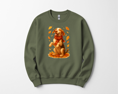 Bracco Italiano Fall Shirt, Autumn Dog Sweatshirt, Dog Lover Gift, Cozy Pet Apparel, Bracco in Leaves, Gift for Pet Lovers