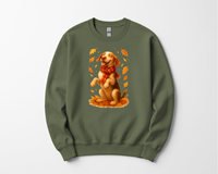 Load image into Gallery viewer, Bracco Italiano Fall Shirt, Autumn Dog Sweatshirt, Dog Lover Gift, Cozy Pet Apparel, Bracco in Leaves, Gift for Pet Lovers
