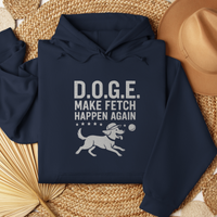Load image into Gallery viewer, D.O.G.E. Funny Dog Shirt, Make Fetch Happen Again Tee for Patriotic Pet Lovers, Dog Moms &amp; Dads, and Pup Enthusiasts
