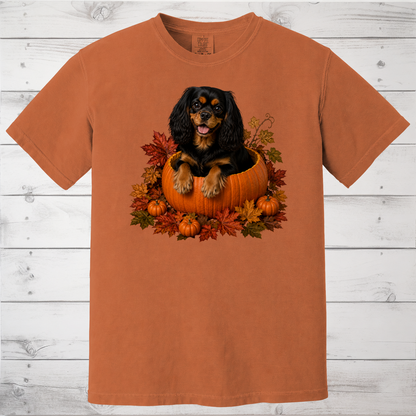 Black and Tan Cavalier Pumpkin Shirt