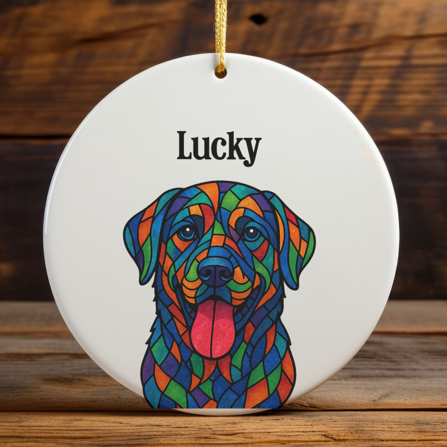 Personalized Geometric Pet Ornament