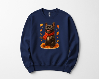 French Bulldog Autumn Sweatshirt, Cozy Fall Dog Shirt, Pet Lover Gift, Seasonal Canine Apparel