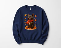 Load image into Gallery viewer, French Bulldog Autumn Sweatshirt, Cozy Fall Dog Shirt, Pet Lover Gift, Seasonal Canine Apparel
