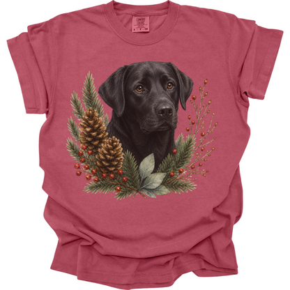 Black Lab Christmas Shirt, Labrador Retriever Dog Mom Tee, Holiday Lab Lover Gift