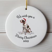 Load image into Gallery viewer, Christmas English Pointer Ornament, Christmas Lights Dog Keepsake
