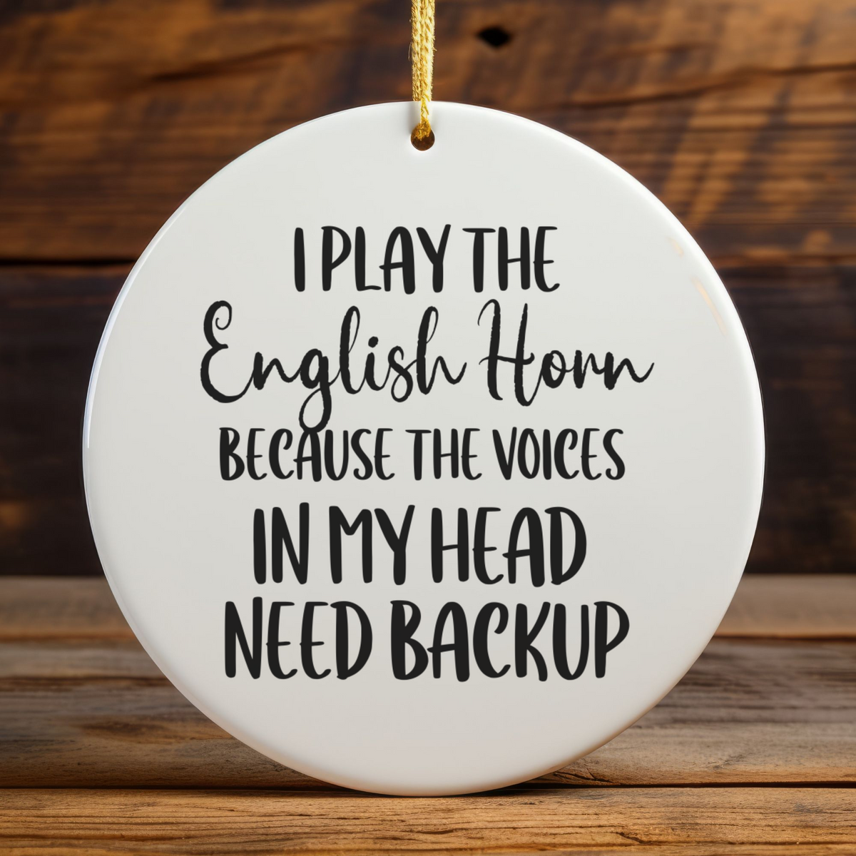 English Horn Player Ornament, Ceramic Musician Gift