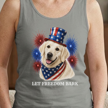 Patriotic English Cream Golden Tank Top