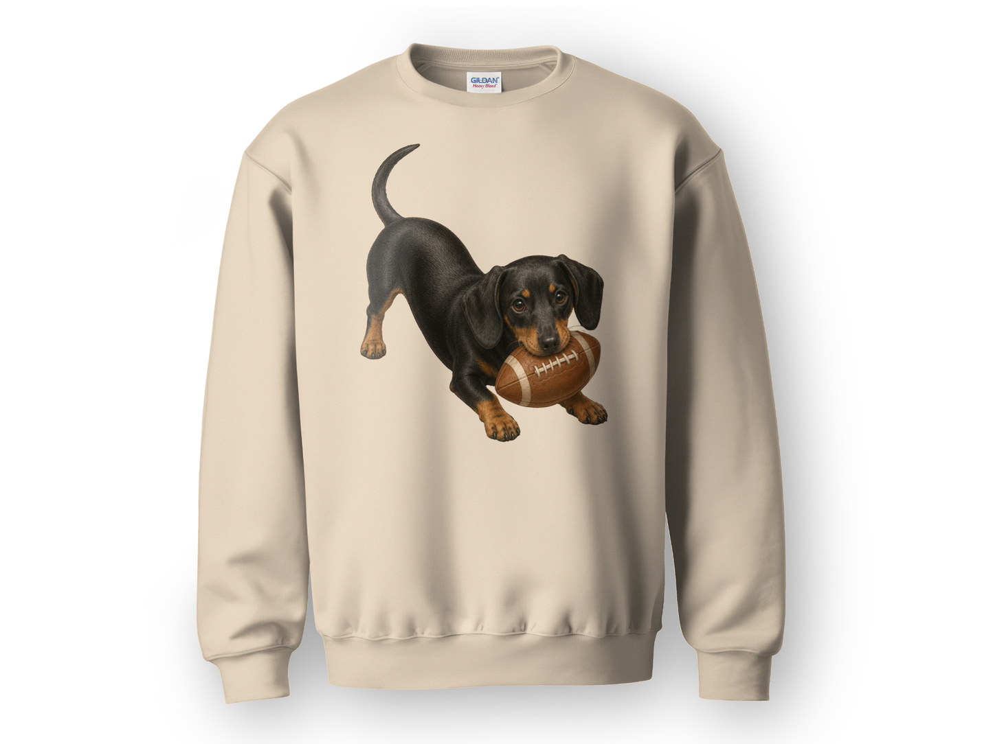 Black Tan Dachshund Football Sweatshirt