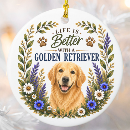 Golden Retriever Ornament, Golden Retriever Lover Gift, Dog Mom Gift, Golden Keepsake
