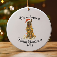 Load image into Gallery viewer, Christmas Belgian Malinois Ornament, Christmas Dog Holiday Keepsake
