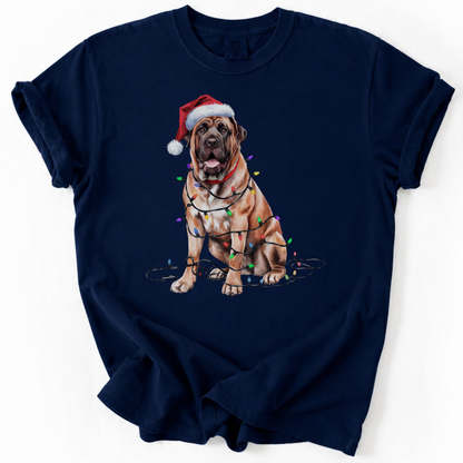 Christmas Mastiff Shirt, Christmas Lights Dog Shirt, Christmas Dog, Mastiff Mom Shirt, Gift for Dog Lover, Mastiff