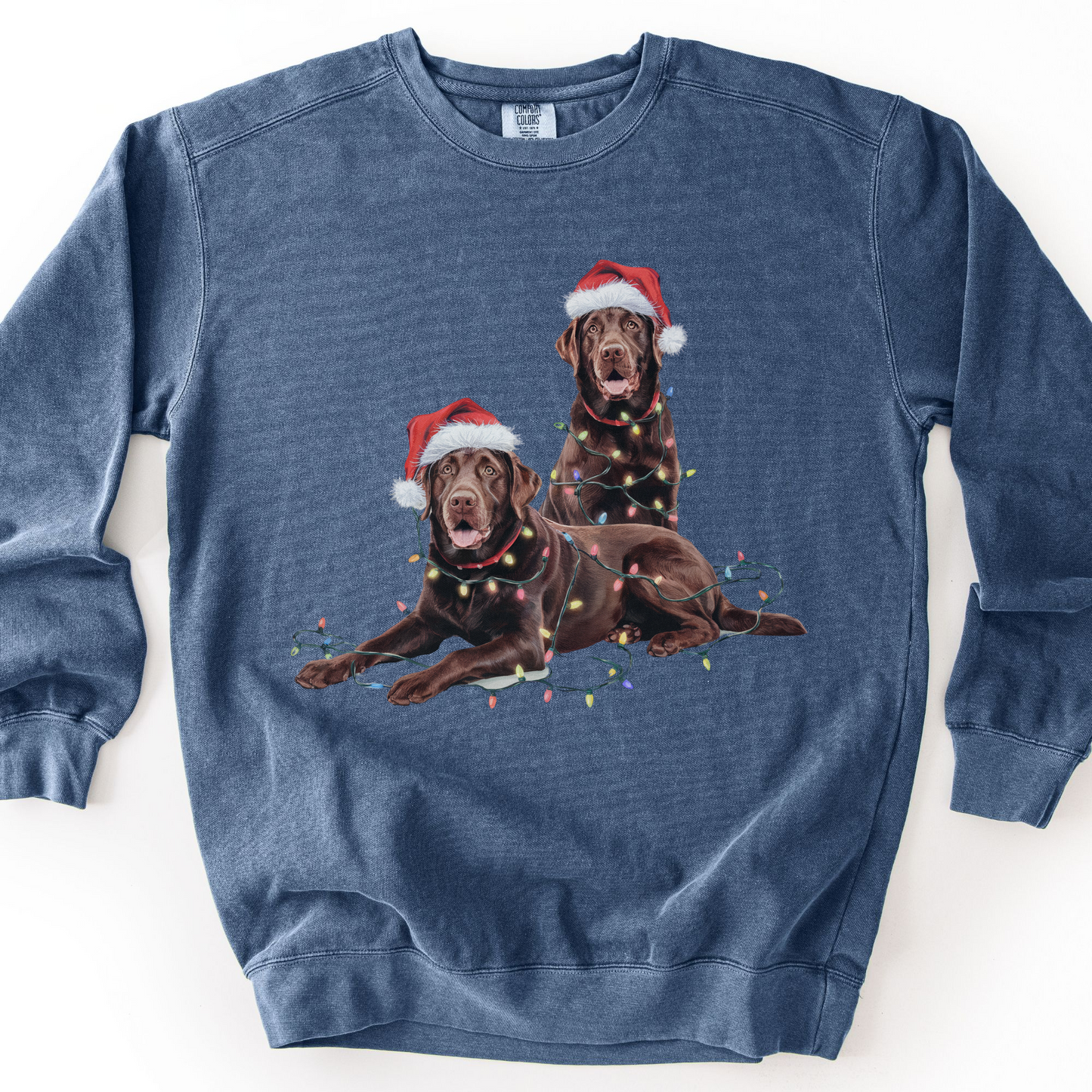 Chocolate Labs Christmas Lights Sweatshirt