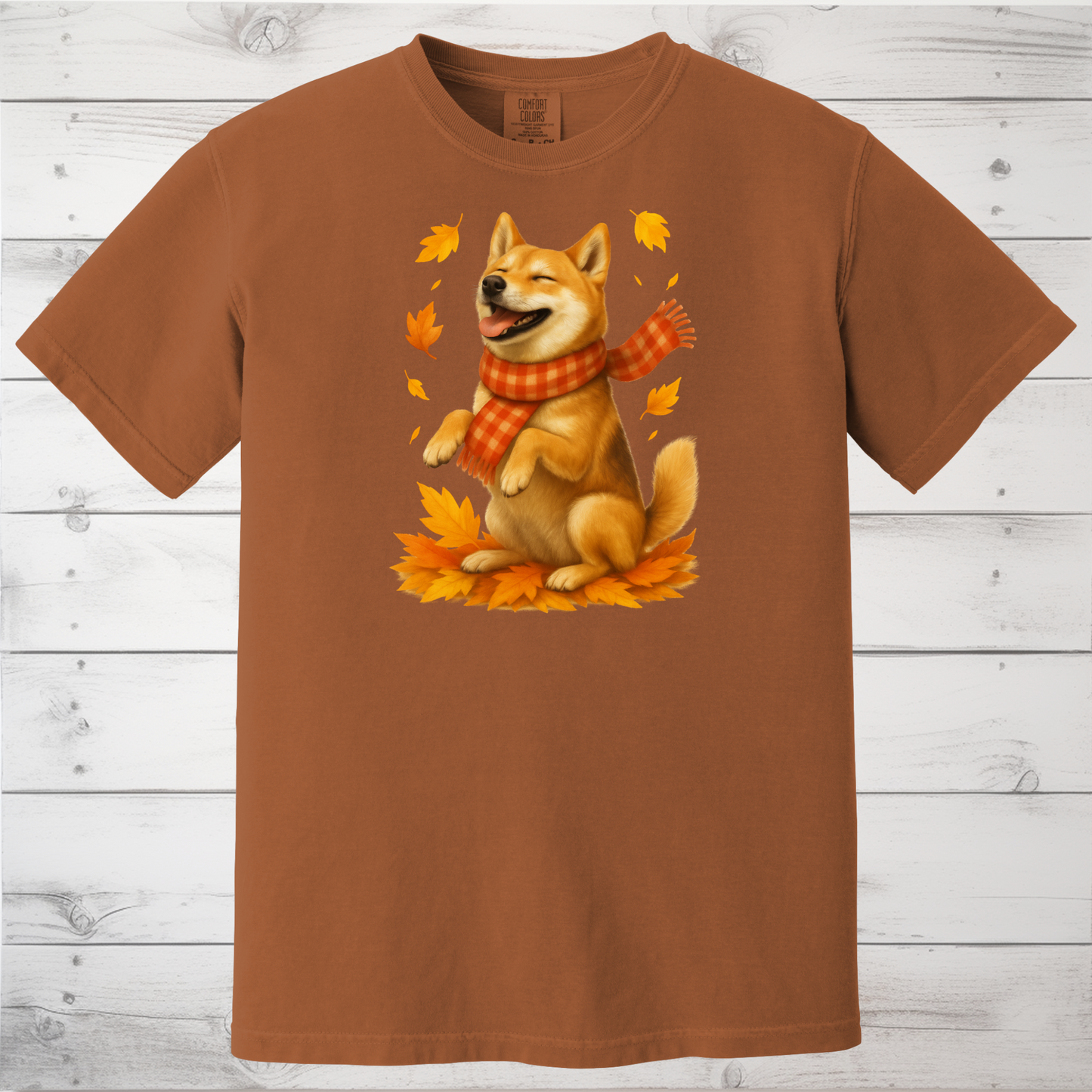 Shiba Inu Fall Shirt, Cozy Pet Sweatshirt, Shiba Lover Gift Clothing, Autumn Leaves Apparel, Cute Dog Shirt, Dog Enthusiast Gift