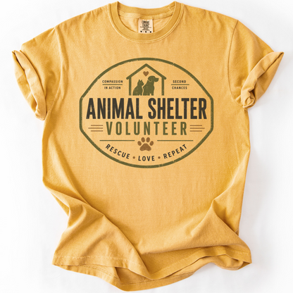 Animal Shelter Volunteer Shirt, Animal Rescue Volunteer Gift, Comfort Colors Rescue Lover Tee