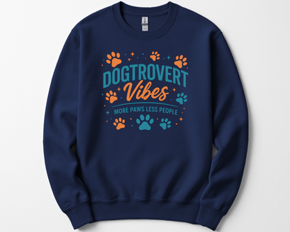 Funny Dogtrovert Vibes Retro Dog Lover Shirt
