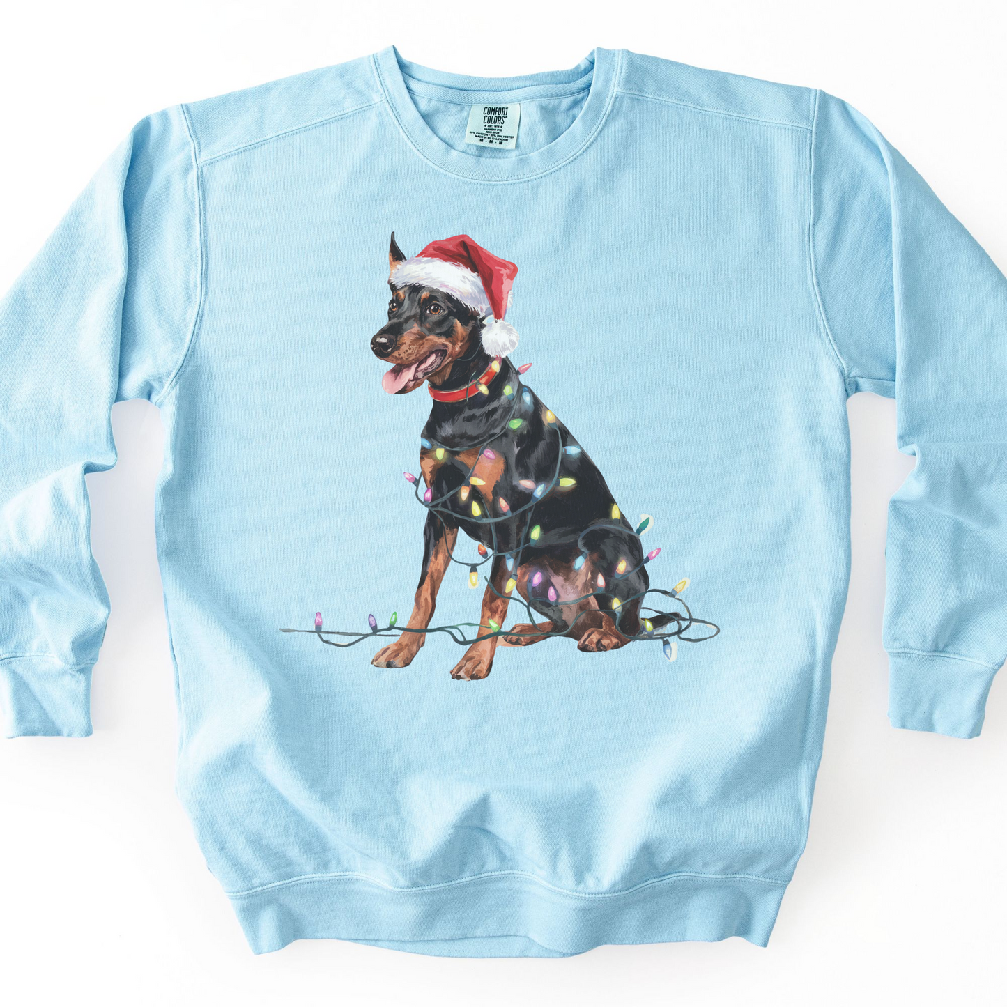 German Pinscher Christmas Lights Sweatshirt