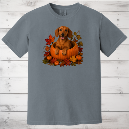 Red Dachshund Pumpkin Shirt