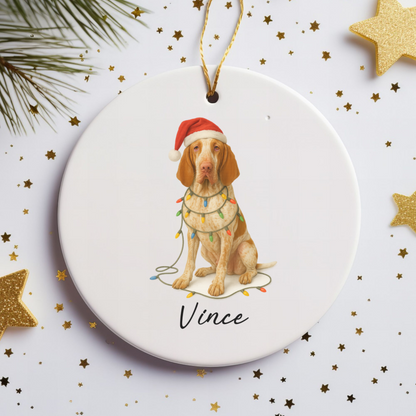 Personalized Bracco Italiano Ornament, Dog Lover Christmas Tree Decoration, Ceramic Pet Keepsake