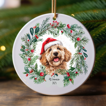 Personalized Goldendoodle Christmas Ornament
