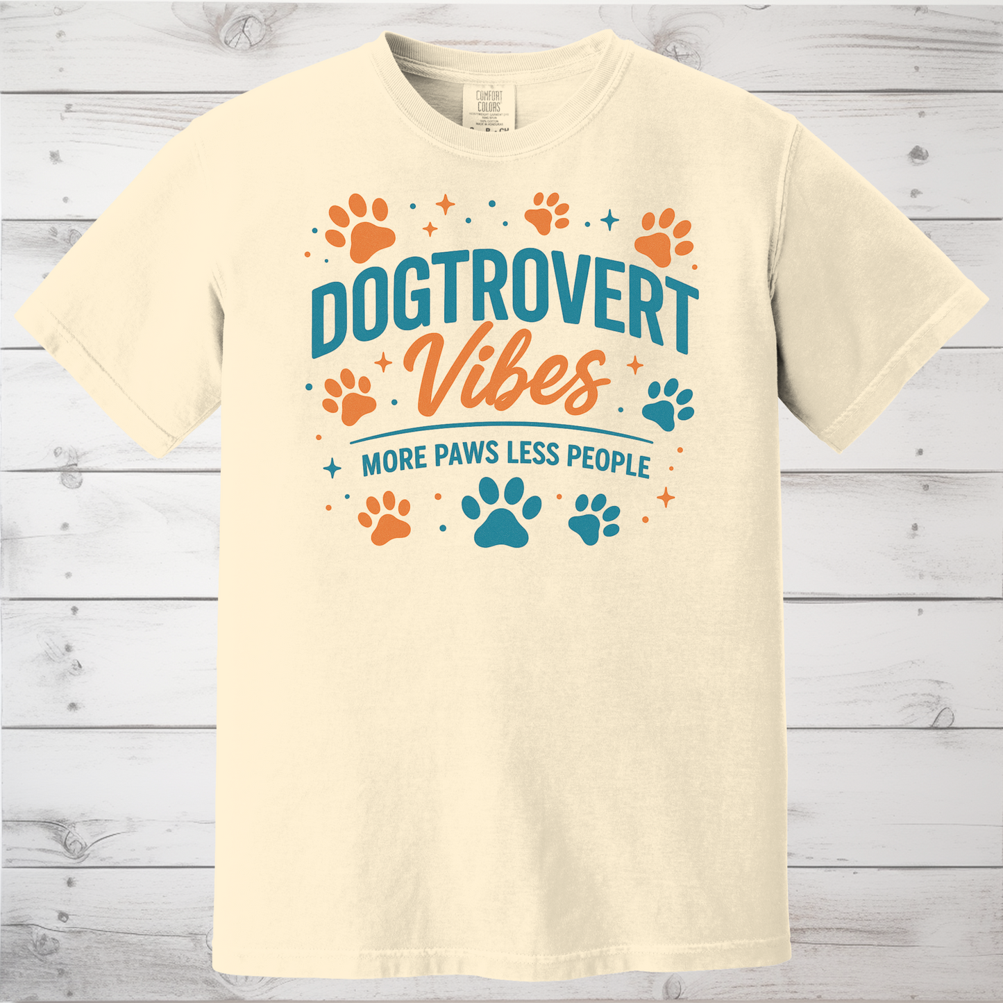 Funny Dogtrovert Vibes Retro Dog Lover Shirt