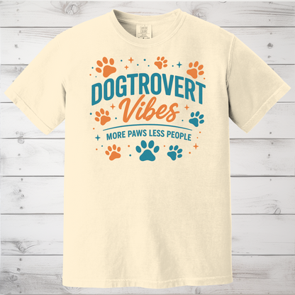 Funny Dogtrovert Vibes Retro Dog Lover Shirt