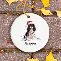 Load image into Gallery viewer, Cavalier King Charles Spaniel Ornament, Personalized Dog Christmas Ornament

