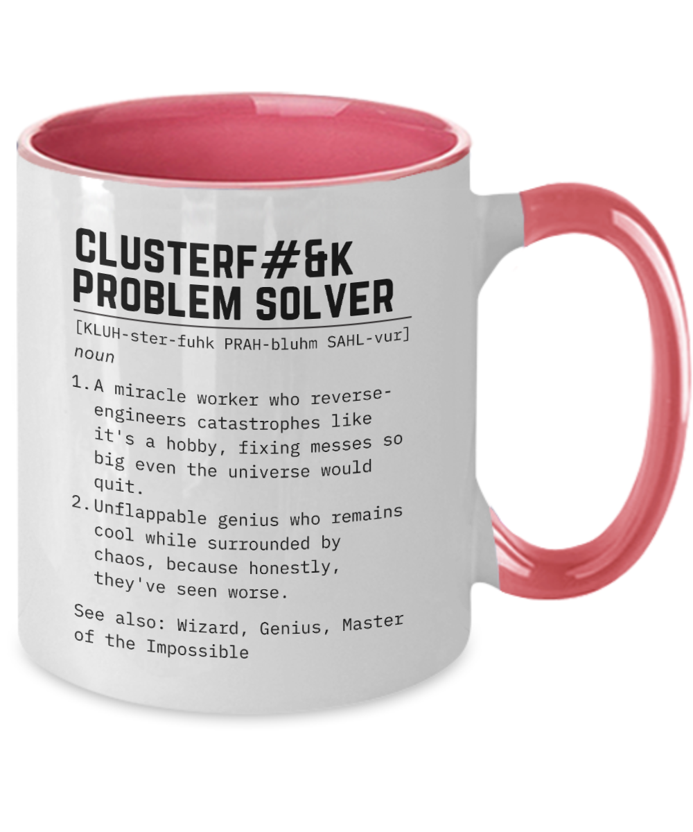 Cluster F*%k Fixer Mug, Co-worker gift, male Boss gift, definition mug, friendsgiving, thank you gift for boss, Gift for him