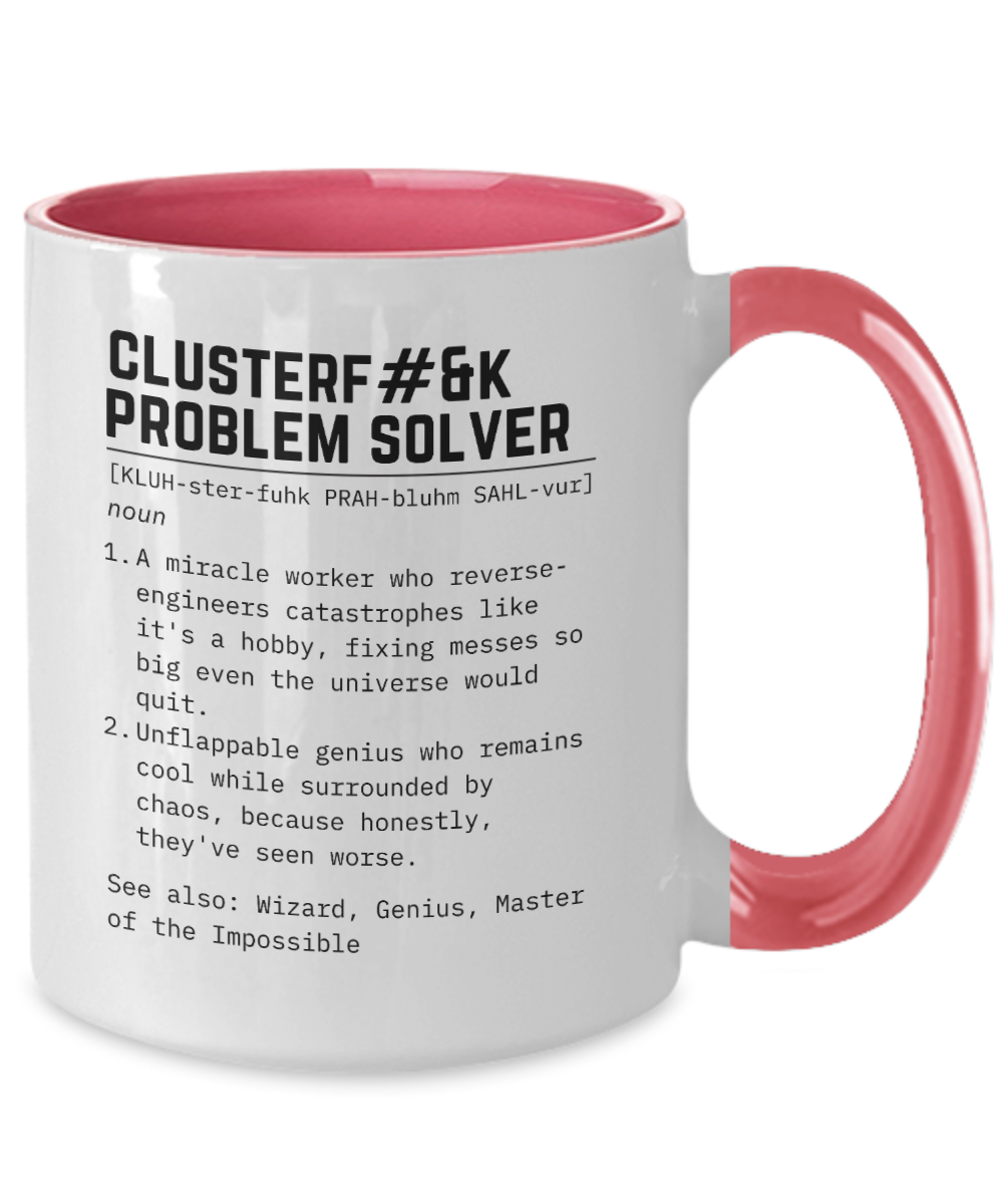 Cluster F*%k Fixer Mug, Co-worker gift, male Boss gift, definition mug, friendsgiving, thank you gift for boss, Gift for him