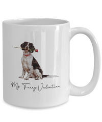 Load image into Gallery viewer, Springer Spaniel Valentine Mug, My Furry Valentine, Cute Dog Coffee Cup, Gift for Dog Lovers, Gift for Springer Spaniel Lovers

