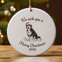 Load image into Gallery viewer, Christmas Labradoodle Ornament, Christmas Lights Dog Keepsake
