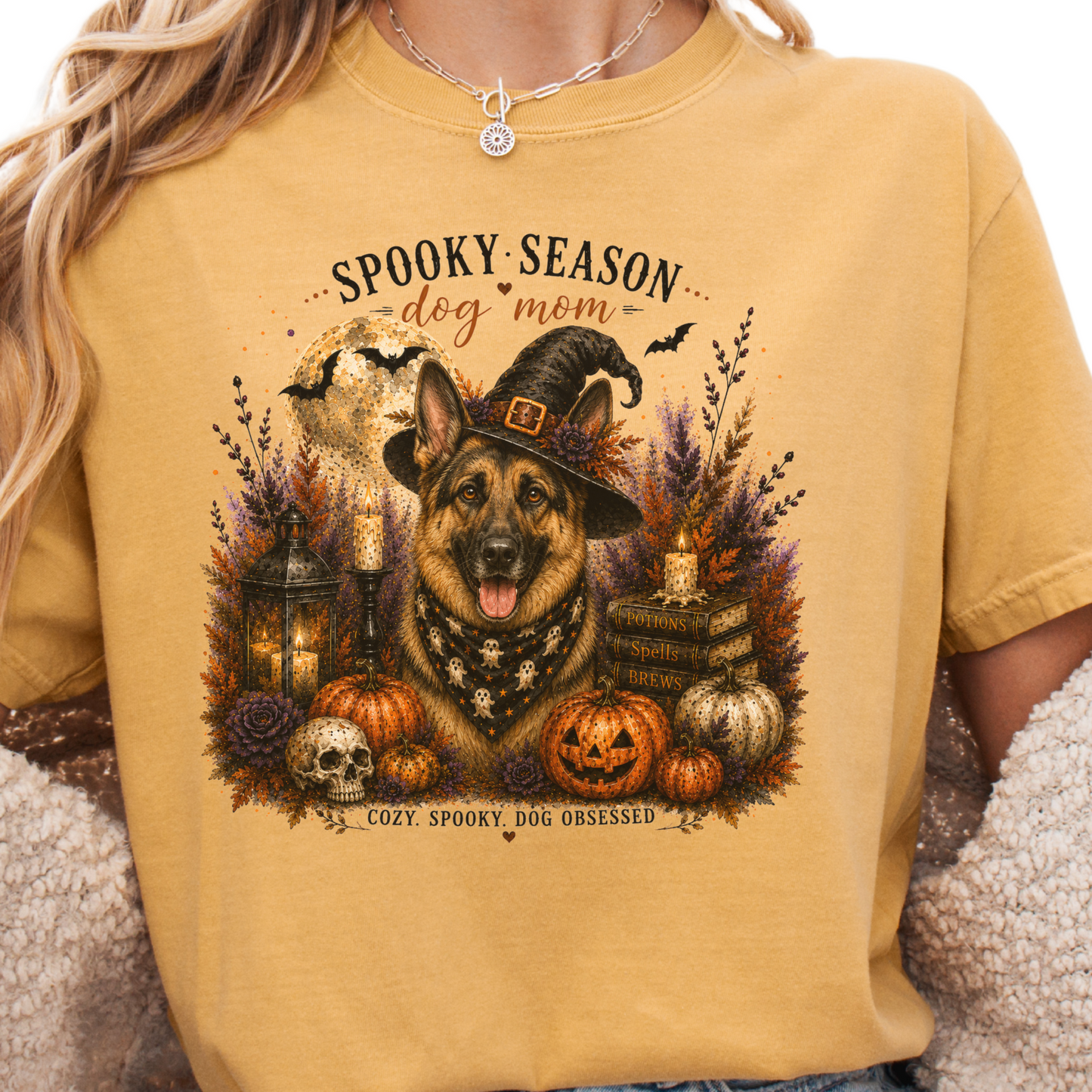 German Shepherd Spooky Season Dog Mom Halloween Shirt