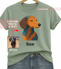 Load image into Gallery viewer, Personalized Abstract Dog Shirt (shh...it works for cats too)
