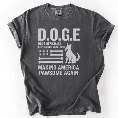 Dog Lover Shirt, Funny D.O.G.E. Making America Pawsome Again Tee, Patriotic Dog Mom Gift, Fourth of July Shirt