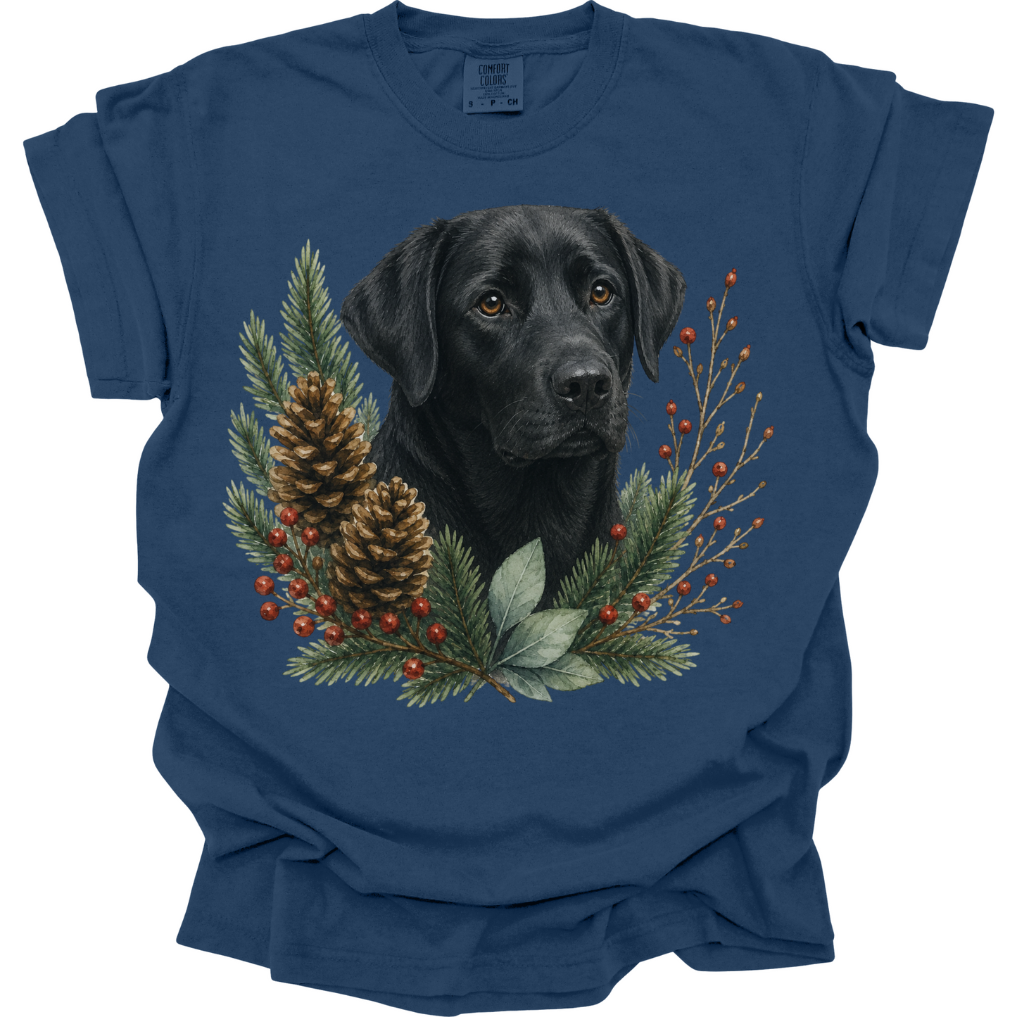 Black Lab Christmas Shirt, Labrador Retriever Dog Mom Tee, Holiday Lab Lover Gift