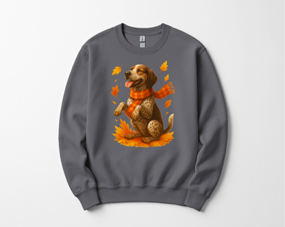 German Shorthaired Pointer Gift, Dog Lover Autumn Shirt, Cozy Fall Dog Sweatshirt, Cute Dog Apparel, Fall Dog Fashion Wear