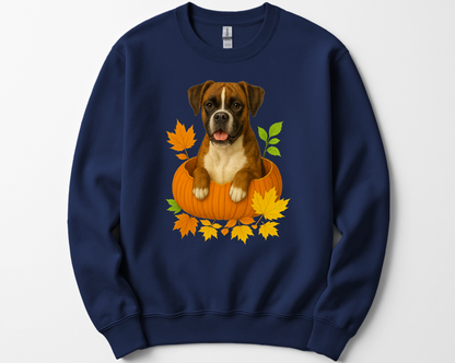 Boxer Dog Pumpkin Shirt, Fall Dog Lover Tee on Comfort Colors 1717