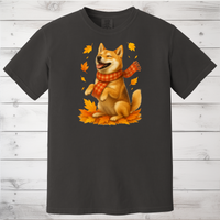 Load image into Gallery viewer, Shiba Inu Fall Shirt, Cozy Pet Sweatshirt, Shiba Lover Gift Clothing, Autumn Leaves Apparel, Cute Dog Shirt, Dog Enthusiast Gift
