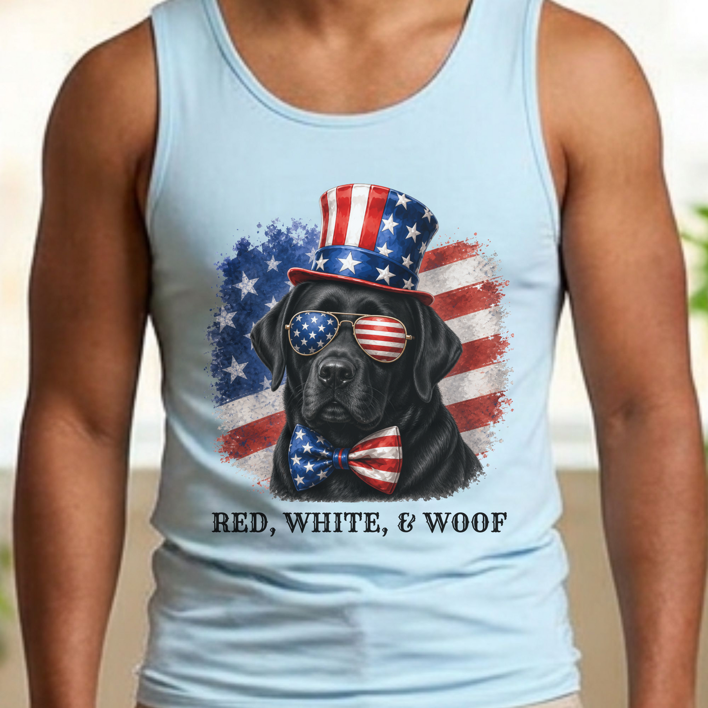 Patriotic Black Lab Tank Top