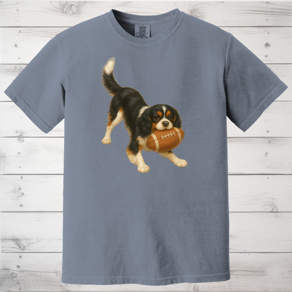 Cavalier King Charles Spaniel Football Sweatshirt – Blenheim, Ruby or Tri-Color Dog Lover Gift