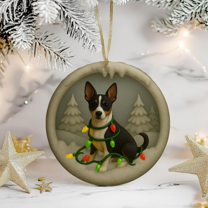 Personalized Rat Terrier Christmas  3D Clay-Style Dog Keepsake