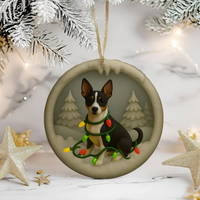Load image into Gallery viewer, Personalized Rat Terrier Christmas  3D Clay-Style Dog Keepsake